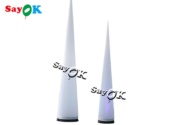 Wedding Inflatable Lighting Decoration Cone Column Custom Colors With Led Light