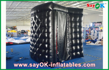 PVC Coating Black Inflatable Photo Booth Rental Waterproof Strong Picture Box