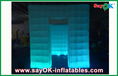 Advertising Booth Displays Portable Wedding Party Inflatable Photo Booth 2.4m With 1 Door Logo Print Picture Booth