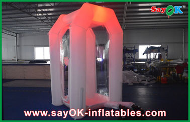 Inflatable Party Decorations Durable Wedding White Inflatable Money Booth With Led Lights