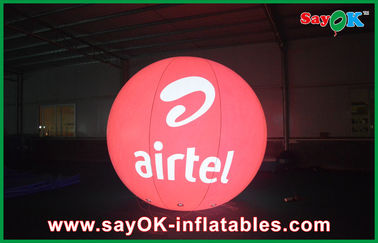 Outdoor Red Bottom Led Inflatable Helium Ballon 0.18mm PVC
