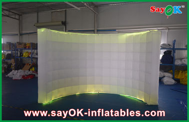 Led Photo Booth Inflatable Party Decorative Air Wall , Curved Lighting Inflatable Photobooth