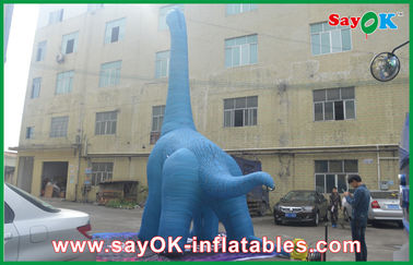 Inflatable Christmas Dinosaur 10m Blue Large Inflatable Dinosaur PVC Waterproof Blow Up Cartoon Characters Dragon