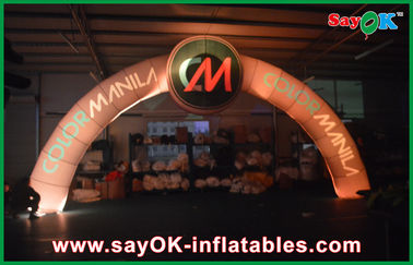 Oxford Cloth Lighted Inflatable Entrance Arch 7*4m Terminal Point For Sport