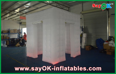 Inflatable Photo Booth Enclosure 2 Doors Party Inflatable Photo Booth Rental With Led Lighting