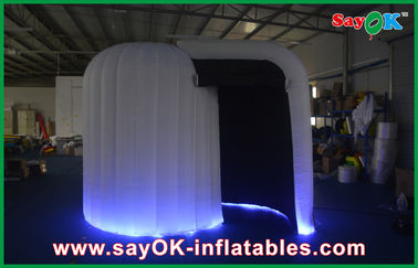 Inflatable Led Photo Booth Indoor Inflatable Photobooth , Custom Made White Inflatable Cube Tent