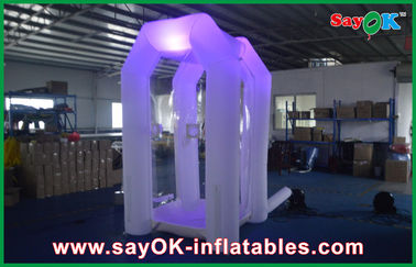 Clear Inflatable Tent Commerical Inflatable Money Booth Safe Oxford Cloth With Led Light