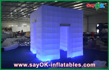 Photo Booth Backdrop LED Lighting Safe Inflatable Photo Booth Huge Square For Promotion