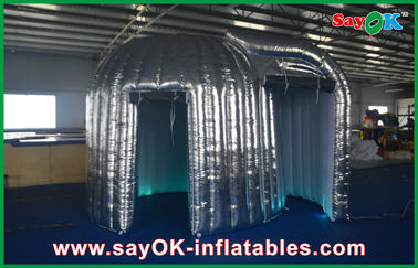 Inflatable Party Decorations Custom Made Silvery Led Photobooth Inflatable Advertising Tent For Rental