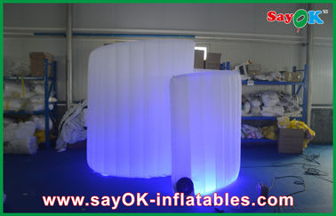 Photo Booth Led Lights Spiral Advertiaing Inflatable Photobooth White Portable With Oxford Cloth