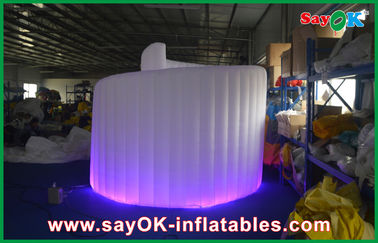 Photo Booth Led Lights Spiral Advertiaing Inflatable Photobooth White Portable With Oxford Cloth