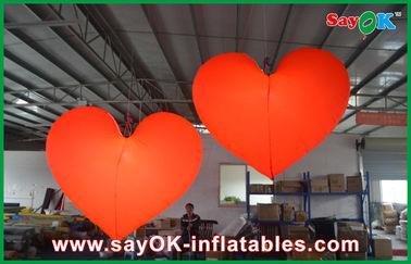1.5M Stage Lighting Red Inflatable Heart For Commerical Advertisement