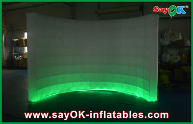 Party Photo Booth White Oxford Cloth Inflatable Photo Booth Waterproof With Led Light