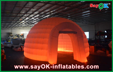 Dome Inflatable Tent Outdoor Wedding Inflatable Air Tent , Moblie Led Semicircle Inflatable Camping Tent