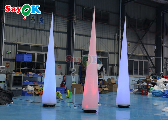 5m Inflatable Lighting Decoration Cone Red Light Post For Party Wedding Event
