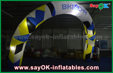 Arch Bridge Design Outdoor Giant Rainbow Entrance Inflatable Arch For Event Custom Logo Printing