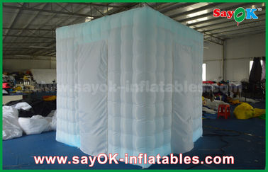 Small Photo Booth White Two Doors Square Inflatable Photo Booth / Photobooth Enclosure Frames