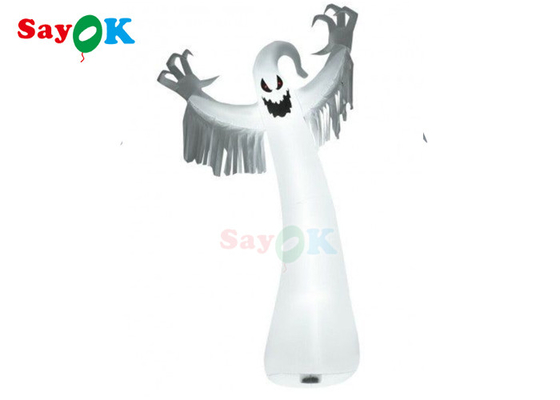 Tarpaulin Inflatable Holiday Decorations Halloween Blow up Led White Ghost