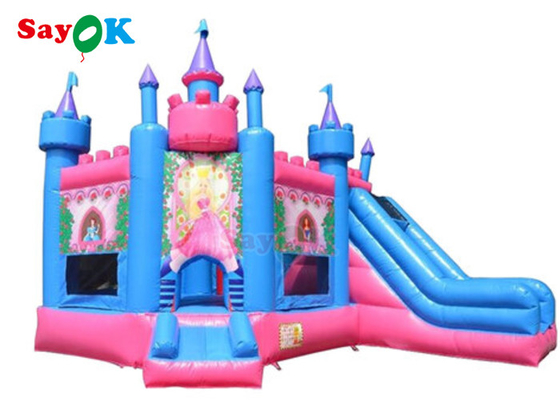 Waterproof Inflatable Bounce House Princess Frozen Carriage Bouncy Castle With Slide
