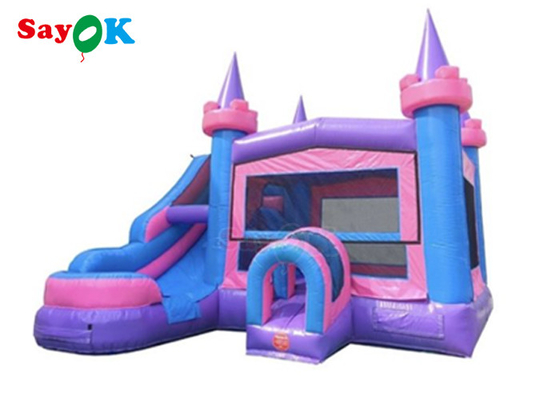 Girls Pastel Pink Inflatable Bounce House White Bouncy Jumping Castle