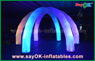 Arch For Wedding DIA 5m LED Light Archway Inflatable Arch With 6 Legs Multicolor Nylon Cloth