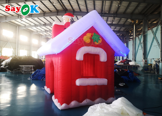 Shopping Mall Inflatable Holiday Decorations Inflatable Santa House Tent