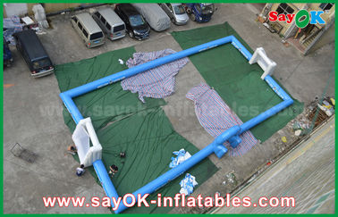 Inflatable Football Pitch Portable Outdoor Inflatable Soccer Field / Football Field With Printing Logos