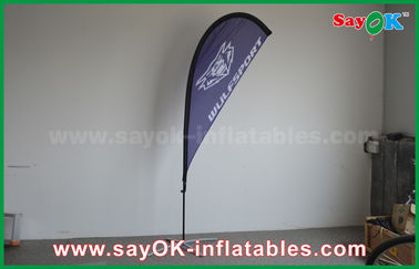 Event Advertising Teardrop Beach Flag Feather With Logo Printing Oxford Cloth