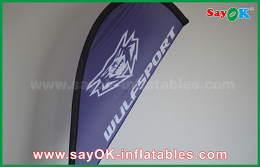 Event Advertising Teardrop Beach Flag Feather With Logo Printing Oxford Cloth