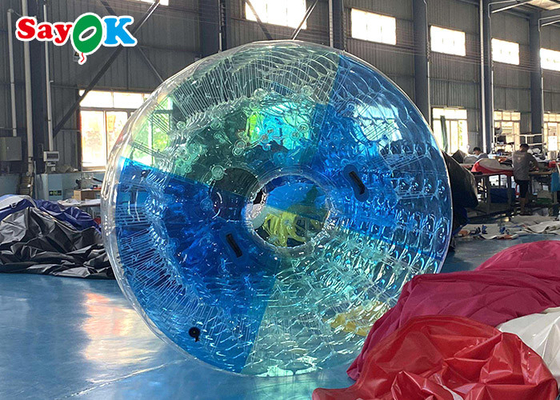 Floating Water Toys 0.9mm PVC Tarpaulin Inflatable Water Roller Ball For Lake Swimming Pool