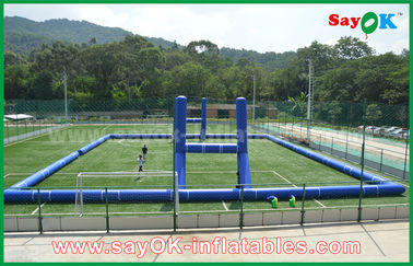Football Inflatable Games Giant Outside PVC Tarpaulin Inflatable Soccer / Football Field Court CE Standard