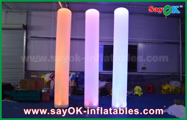 3m Tall Nylon Cloth Inflatable Lighting Decoration Pillar Shape For Advertising