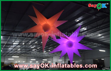 Nylon Advertising LED Star Balloon Outdoor Inflatable Decorations WIth CE / UL Blower