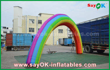 Inflatable Rainbow Arch 7mL X 4mH Giant Inflatable Entrance Arch / Rainbow Arch Oxford Cloth For Event