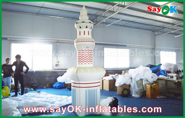 Islam Tower Custom Inflatable Products With White Oxford Cloth , 3m Height