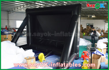 Outdoor Inflatable Projection Screen 7mLx4mH Inflatable Movie Screen PVC Material WIth Frame For Projection