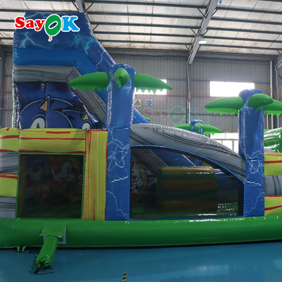 Childrens Inflatable Slide Commercial Water Inflatable Bouncer Slide With Pool Cartoon Characters For Teenagers