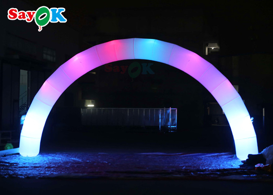 PVC Inflatable Archway Door Decors Santa Built In LED Lights Tethers Stakes Yard Lawn Patio Indoor