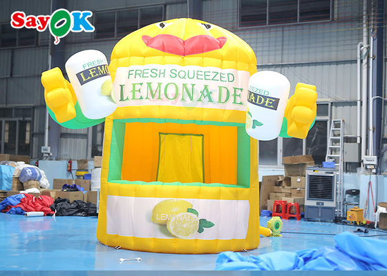Stand Outdoor Tent Inflatable Lemonade Booth With Air Blower For Promotion