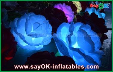 LED Lighting Inflatable Lighting Decoration DIA Rose Flower With CE / UL Blower