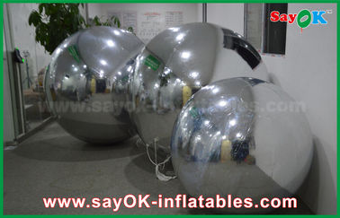 0.6mm PVC Inflatable Mirror Ball Silver Balloon Decoration Air Tight Seal Style