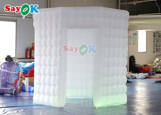 PVC Coated Octagon Mobile Inflatable Photo Booth Tent With LED Lighting