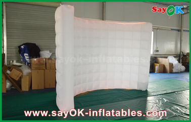 Inflatable Led Photo Booth White Inflatable Photo Booth , Inflatable LED Wall Photo Booth Linghting Background