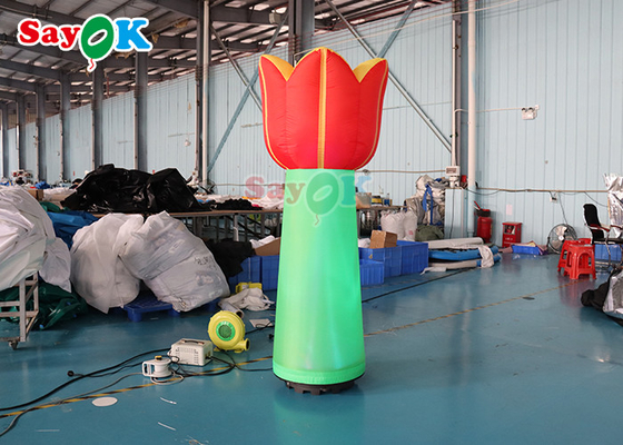 190T Oxford Cloth 3D Inflatable Flower Model For Outdoor Advertising Promotion Display
