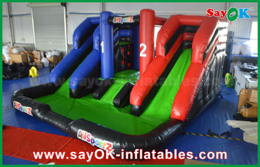 Blue And Red Inflatable Large Bouncer Slider Castle Kids Palying Toys For Children