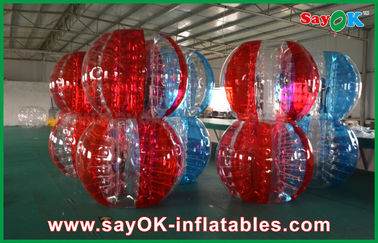 Inflatable Garden Games Red And Blue PVC / TPU Bumper Ball Bubble Football For Adult / Children Playing
