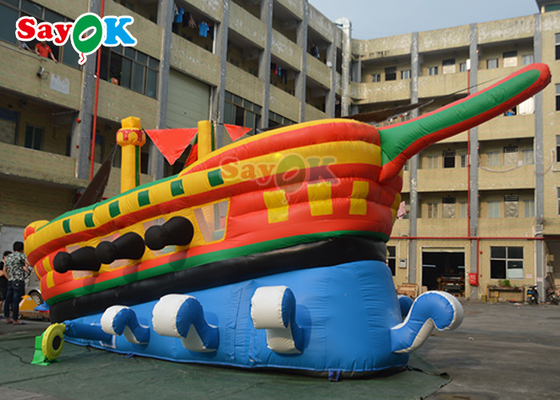 Fire Retardant Inflatable Pirate Ship Combo Party Bounce House Inflatable Boat Castle Ship Slide