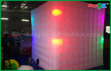 Inflatable Tent Different Color Light Inflatable Photo Booth / Portable Inflatable Cube Photobooth Tent With 2 Doors