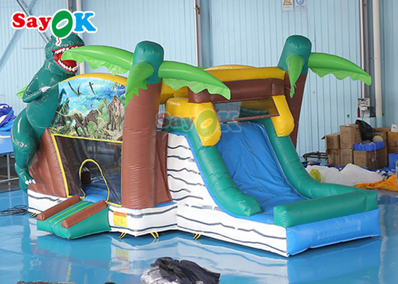 Dinosaur Inflatable Bounce House Water Slide Combo Commercial Bouncy Castle