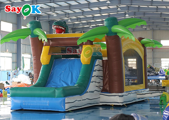 Dinosaur Inflatable Bounce House Water Slide Combo Commercial Bouncy Castle